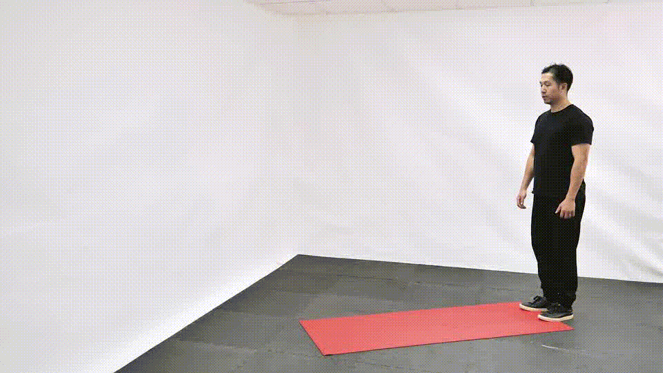 Walk on heels demonstration