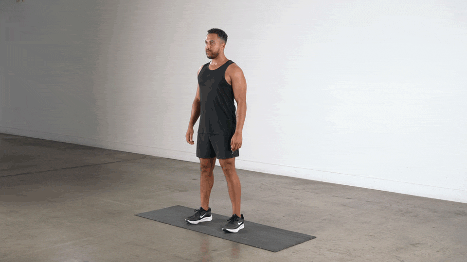 Deep squat stretch demonstration