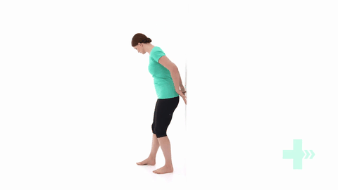 Bodyweight wall sit demonstration